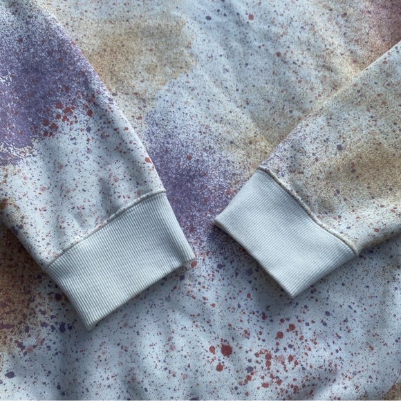 Banks Journal Spray Fleece – Off White Splatter Paint Organic Cotton Size Small - Picture 3 of 10